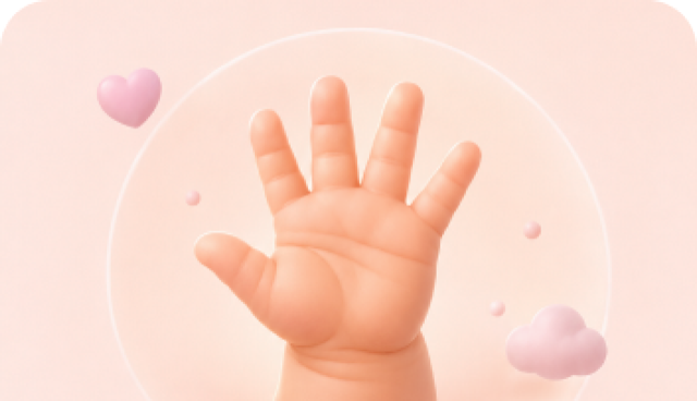 Illustration of a newborn's hand